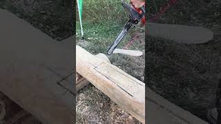 Wie stecht ihr ein? #blockbauheld #chainsaw #carpentry #woodwork #wood #shorts #youtubehighfive