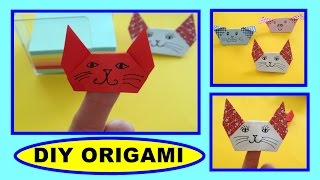 DIY ORIGAMI Fingerpuppe Katze schnell und einfach falten, finger puppets kat