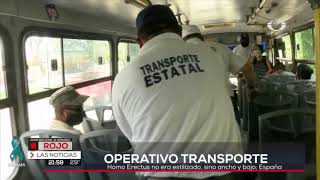 Operativo en transporte para la sana distancia