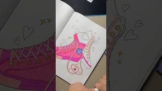 Pink Shoes #asmr #art #satisfying #coloringbook #coloring #asmrvideo #asmrcoloring #spring #colors