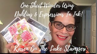 One Sheet Wonder Double Mix & Match Dahlias and Expressions in Ink W/Baby Wipes!