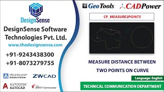 Measure the curved distance between two points using CADPower