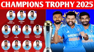 Champions Trophy 2025 : Team India Final 15 | CHAMPIONS TROPHY 2025 | Rohit | Virat | Hardik |