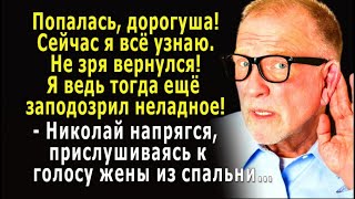 - Попалась, вот я всё и узнаю! Не зря вернулся! - Николай прислушался к голосу жены из спальни…