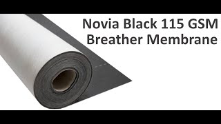 Novia Black 115GSM Roof and Wall Breather Membrane