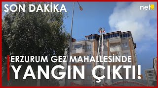 Son Dakika! Erzurum Gez Mahallesindeki Apartmanın Çatı Katında Yangın Çıktı!