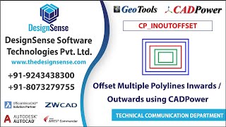 CADPower Tutorials: Offset Multiple Polylines Inwards / Outwards using CADPower | CP_INOUTOFFSET