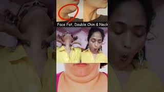 Face fat double chin &neck 😱#massage #antiaging #doublechin #face fiftness yoga      #viralvideo