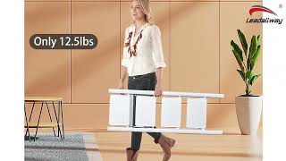 LEADALLWAY Lightweight 4 Step Closet Step Ladder Designed Specifically for Women Folding Step Stool