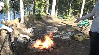 How to light a campfire redneck style!