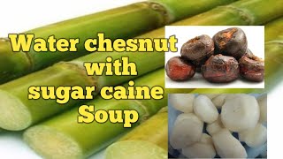 CHINESE WATER CHESNUT WITH SUGAR CANE SOUP||HARVEY COOKING.