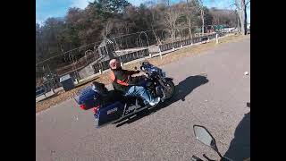 short ride on the Lifan Xpect riding with a Harley in Chippewa wisconsin