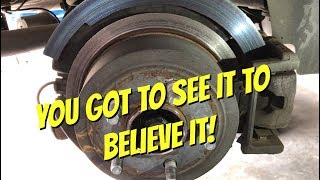 Brake Grind? - Really Bad Worn out Rear Disc Brakes Sound Terrible - Dangerous