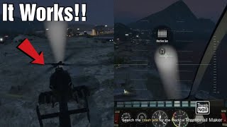 How to get a Weaponized Conada Helicopter w Spotlight in GTA ONLINE!!!! It Works 100%!!!!!!