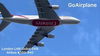 Emirates A380 Strong Climbing out of Heathrow!