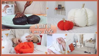 A DAY IN MY LIFE - Muffin al Cioccolato & DIY Pumpkin Pillow 🎃