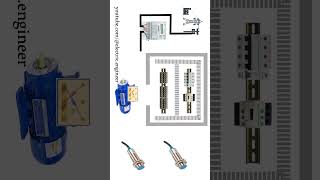 Starting a three-phase motor with two parallel sensors #electrical #electricalwiring #electrician