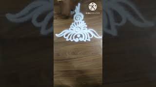 देव दीपावलीला देवापुढे काढा सुंदर रांगोळी | Free Hand Rangoli Designs | Deepavali Rangoli | #shorts