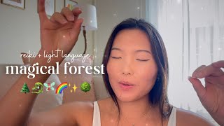 ASMR magic forest meditation with dragons and fairies. gentle reiki and whispered light language