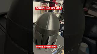 Mandalorian foundling helmet is done printing #mandaloriancosplay #mandalorianseason3 #3dprinted