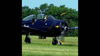 Beautifully Restored T-28 Taxi and Takeoff Princeton Airport, NJ