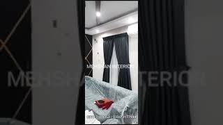 Create a Beautiful  Bedroom at the click a button "Curtains"