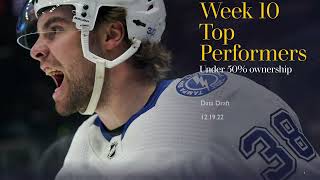 Week 10 Top Fantasy Performers - GUYS YOU CAN ACTUALLY OWN