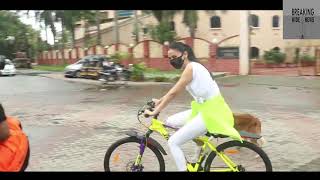 Sonal Chauhan Spotted Cycling In The City | WIDE BREAKING NEWS