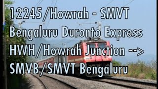 12245 Howrah SMVT Bengaluru Duronto Express Time table 😍 Fare 😍 #india, #indianrailways, #trains,