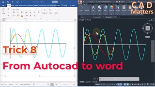 Trick8 - From AutoCAD to word or excel     ترك 8 - نقل رسم من الاتوكاد الي الوورد او الاكسل