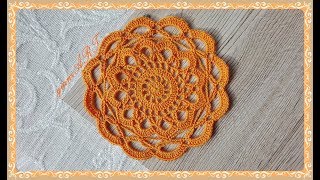 How to Crochet lace DOILY step by step