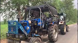 Sonalika#youtubeshorts Di-35 & Sawraj 735 Live Demo On Road #trending Sonalika Har Kishan Ki#tractor