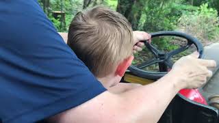 Ryan’s driving an older car at six flags over Texas