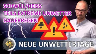 Wärmebelastung, Unwetterlage, Dauerregen. Turbulente Tage in NRW, Niedersachsen & Deutschland.