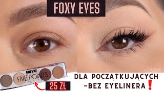 LEKCJA MAKIJAŻU || Matowe FOXY EYES dla każdego |  bez EYELINERA || Paleta za 25 zł || Moje triki 😍