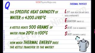 Specific Heat Capacity Problem - Calculation of Thermal Energy - Physics