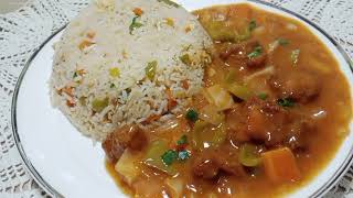 Chicken Manchurian with fried rice | Recipe by Maryam Umer