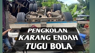 Truk pengangkut semen tergelincir di KARANG ENDAH