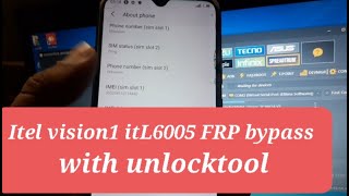 Itel vision 1 frp bypass with unlocktool