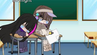 Me and my irl friend in class