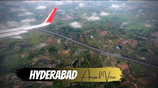 Hyderabad |Rajiv Gandhi International Airport| Landing Aerial View [HD]