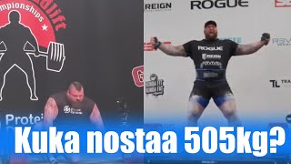 Kuka pystyy parantamaan maailmanennätystä? | 505kg