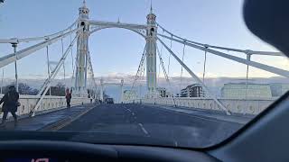 Crossing a bridge over river thames