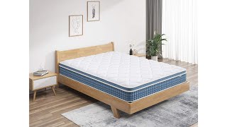 12 Inch Hybrid Innerspring Mattress | in a Box,Breathable Foam and Pocket Spring Mattre