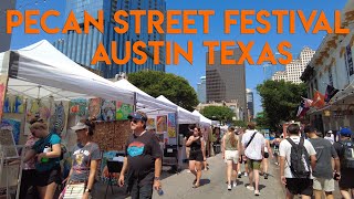 Pecan Street Festival Austin Texas 4k UHD Walking Video