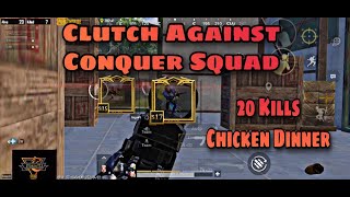 Clutch Against Conquer Squad | 20 Kills Chicken Dinner Gameplay | Gaming BlazeYT