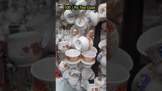 Charminar లో 100/Rs కే టీ కప్స్ #youtubshorts #shorts #చార్మినార్ #Charminar #Teacupes #wholesale