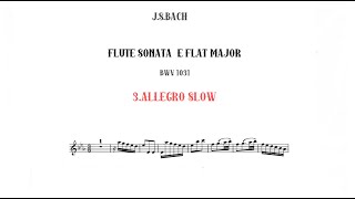 J.S.Bach Flute Sonata No 2,BWV 1031/accompaniment 3. Allegro SLOW