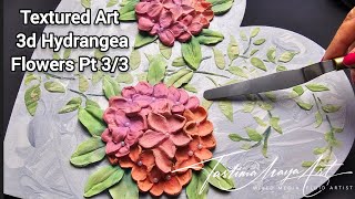 178 MUST SEE! Diy Hydrangea Texture Flower Art Tutorial with Acrylic Paint! 😍🌸