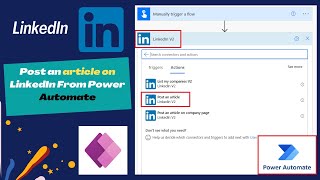 How to post an article On LinkedIn From Power Automate in PowerApps | Social Media Post